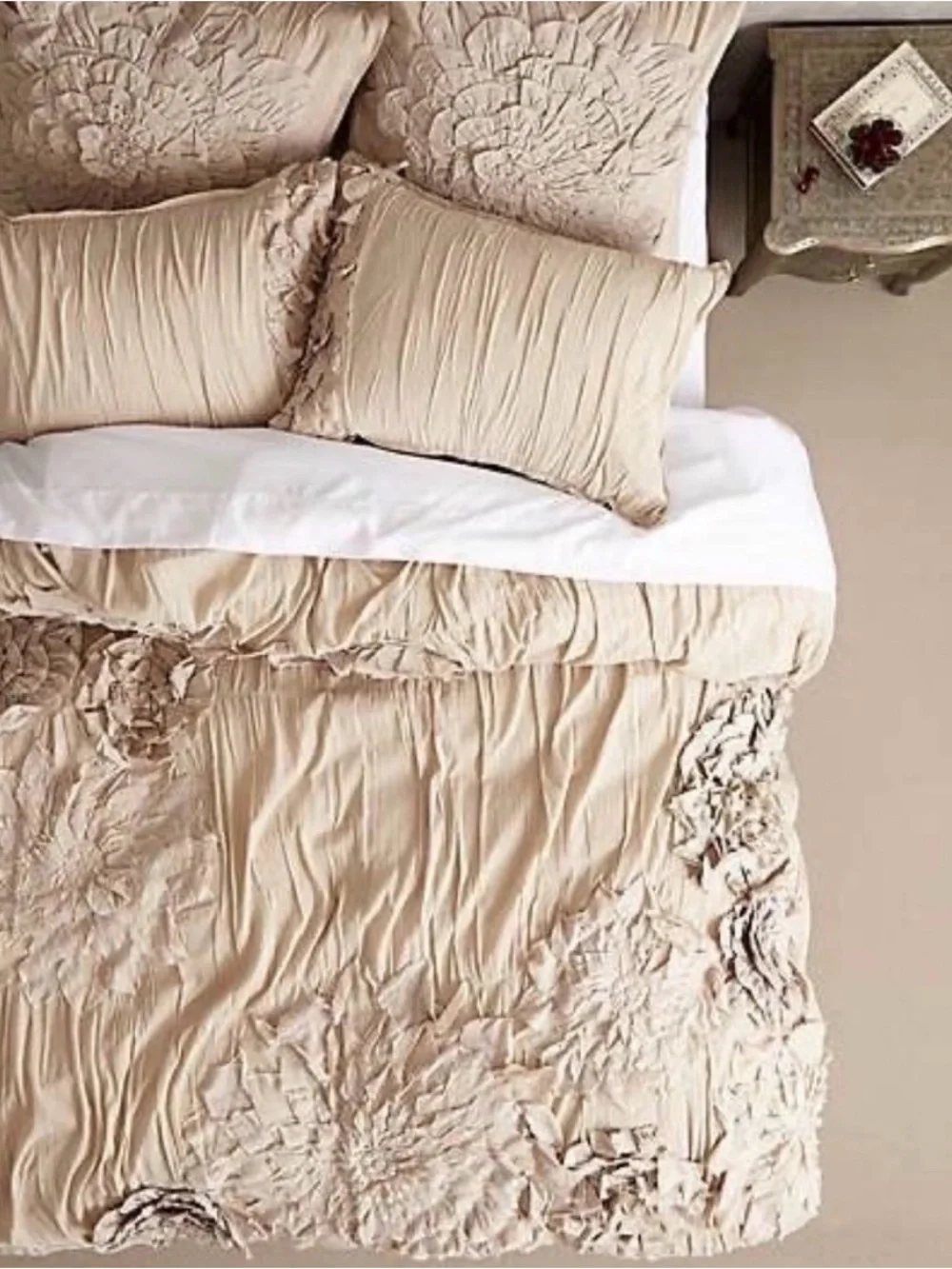 NWT Anthropologie Georgina Ruffled Decorative Pillow - Pair of Standard Shams